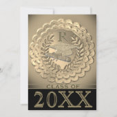 Invitation Graduation métal en or Faux (Devant)