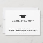Invitation Graduation minimaliste (Devant)