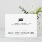 Invitation Graduation minimaliste (Debout devant)