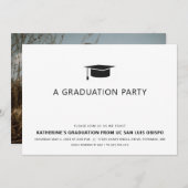 Invitation Graduation minimaliste (Devant / Derrière)
