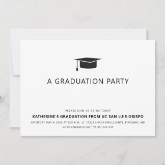Invitation Graduation minimaliste
