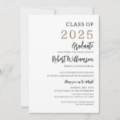 Invitation Graduation minimaliste (Devant)