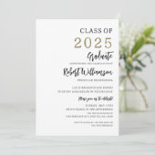 Invitation Graduation minimaliste (Debout devant)