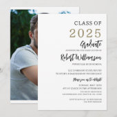 Invitation Graduation minimaliste (Devant / Derrière)