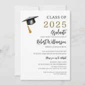 Invitation Graduation minimaliste (Devant)