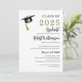Invitation Graduation minimaliste (Debout devant)