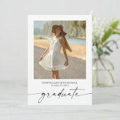 Invitation Graduation minimaliste Faire-part/Fête (Debout devant)