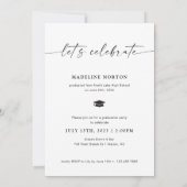 Invitation Graduation minimaliste Faire-part/Fête (Dos)