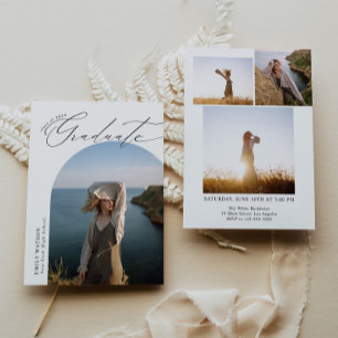 Invitation Graduation minimaliste moderne classique Arc photo