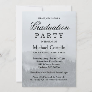 Invitation Graduation minimaliste simple et élégante de la fo