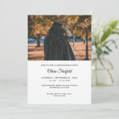 Invitation Graduation Modern Elegant Custom Photo celebration (Debout devant)