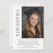 Invitation Graduation Modern Photo Template Personalized (Devant)