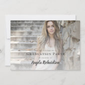 Invitation Graduation Modern Script Photo Party (Devant)