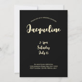 Invitation Graduation moderne 2025 Gold Script photo Collage (Dos)