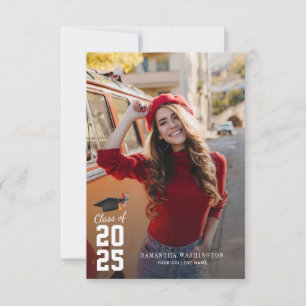 Invitation Graduation moderne 2025 Photo Party