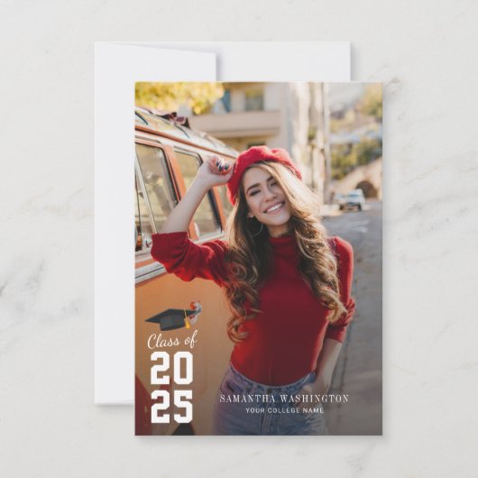 Invitation Graduation moderne 2025 Photo Party (Devant)