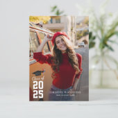 Invitation Graduation moderne 2025 Photo Party (Debout devant)