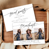 Invitation Graduation moderne 3 Photo Collage Script