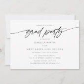 Invitation Graduation moderne 3 Photo Collage Script (Dos)