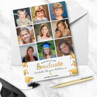 Graduation moderne 9 Photo Collage Tru the Years