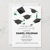 Invitation Graduation Moderne Cap Jeu de Graduation (Devant)