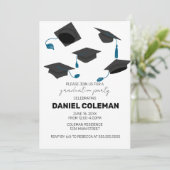 Invitation Graduation Moderne Cap Jeu de Graduation (Debout devant)