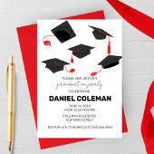 Invitation Graduation Moderne Cap Jeu de Graduation