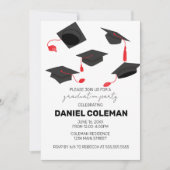 Invitation Graduation Moderne Cap Jeu de Graduation (Devant)
