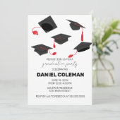 Invitation Graduation Moderne Cap Jeu de Graduation (Debout devant)