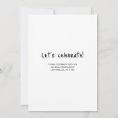 Invitation Graduation moderne deux photos hier et aujourd'hui (Dos)