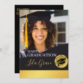 Invitation Graduation moderne élégante (Devant / Derrière)