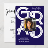 Invitation Graduation moderne en calligraphie gras (Devant / Derrière)