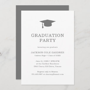 Invitation Graduation moderne minimale simple