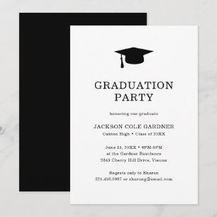 Invitation Graduation moderne minimale simple