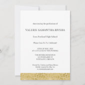 Invitation Graduation moderne personnalisable (Dos)