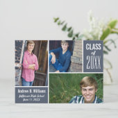 Invitation Graduation moderne Photo Collage Classe de 20XX (Debout devant)