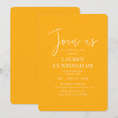 Invitation Graduation Moderne Simple Minimaliste Chic (Devant / Derrière)