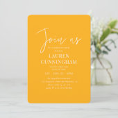 Invitation Graduation Moderne Simple Minimaliste Chic (Debout devant)