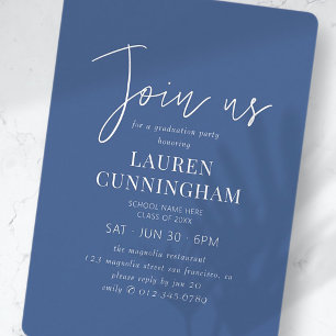 Invitation Graduation Moderne Simple Minimaliste Chic