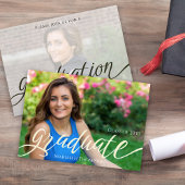 Invitation Graduation Moderne Simple Modèle photo Script