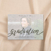 Invitation Graduation Moderne Simple Modèle photo Script