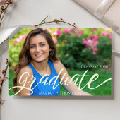 Invitation Graduation Moderne Simple Modèle photo Script