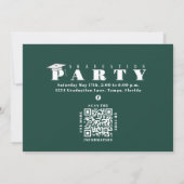 Invitation Graduation Multi Photo Green Classe De 2023 QR Cod (Dos)