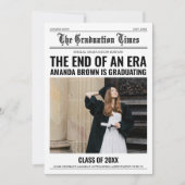 Invitation Graduation Newspaper Graduation Party (Devant)