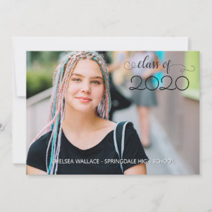 Invitation Graduation Parade de voiture Aqua Photo