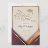 Invitation Graduation Parties scintillant moderne Cap Bourgog (Devant)