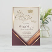Invitation Graduation Parties scintillant moderne Cap Bourgog (Debout devant)