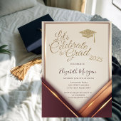 Invitation Graduation Parties scintillant moderne Cap Bourgog