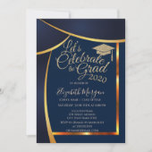 Invitation Graduation Parties scintillant moderne Cap Marine  (Devant)