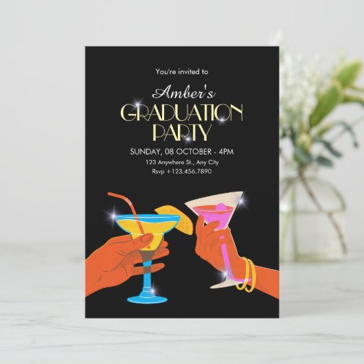 Invitation Graduation party (Debout devant)